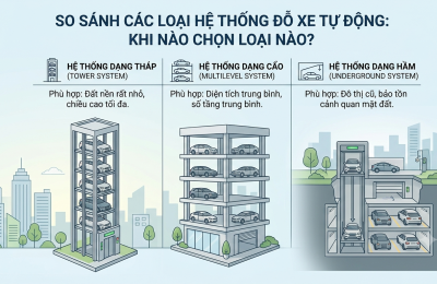 So sánh các loại hệ thống đỗ xe tự động: khi nào chọn loại nào?